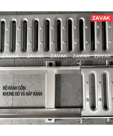 Rãnh Thoát Nước Inox 304 ZAVAK Grating GRT-AX157 (modun 1.2m)
